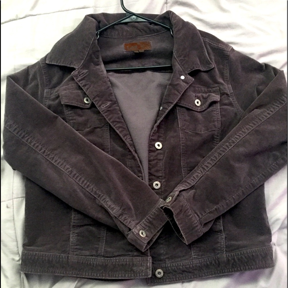 brown suede jean jacket